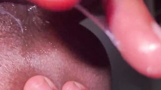 african with bald snatch finger bang her creamy cunt