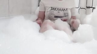 sluts takes a hot tub