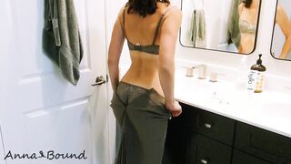 Anna Tied Takes Happy Ending Bath Tub