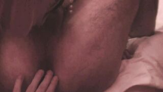 letting my husbands friend cum into my booty