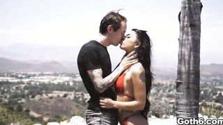 Owen Gray delivered creamy jizz on Gina Valentina's tattooed body