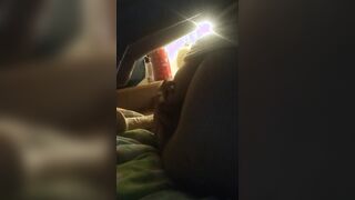 Barely bound and fucking my vagina with a toy