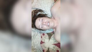 Thicc hoe with soak cunt begs from cum on my cock