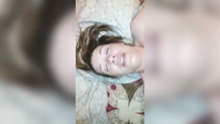 Thicc hoe with soak cunt begs from cum on my cock