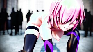 mmd r18 Mash Kyrielight Fate Grand Order holy knight was order to become holy skank 3d animated