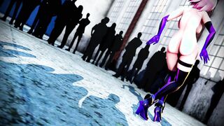 mmd r18 Mash Kyrielight Fate Grand Order holy knight was order to become holy skank 3d animated