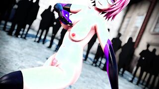 mmd r18 Mash Kyrielight Fate Grand Order holy knight was order to become holy skank 3d animated