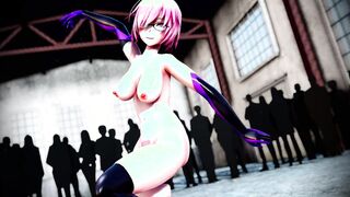 mmd r18 Mash Kyrielight Fate Grand Order holy knight was order to become holy skank 3d animated