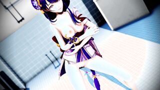 mmd r18 Raiden Shogun's female pig bathroom dance 3d cartoon sexsual and charming