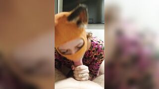fox women blows my penis till she takes cum inside her mouth, lots of cream