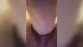Masterbaiting inside bathtub with real like penis