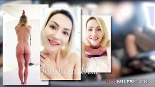Goddess mom Anastasia Belle Gets Butt Screwed Into Her First Sex On Camera And Creampied