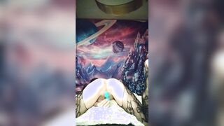 Little pink twat squirms away from vibrator