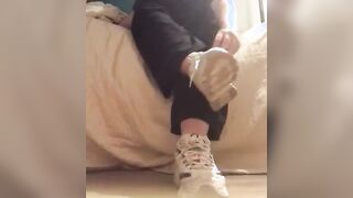 Crazy Stinky Foot Sex Tape After Work for my Pathetic Paypig Larry 