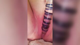 Great Pink Snatch is a squirter! See me gush!! Love my glass vibrators!!!
