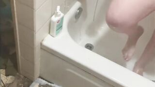 Get caught watching her shower