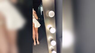 Hot sluts rubbing milky snatch into front of the mirror