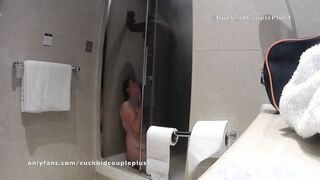 Interracial Shower Sex on Date Night. Real Cuckolding.
