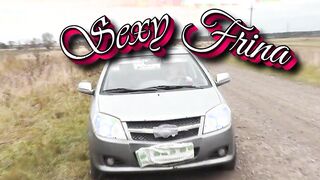 Outside sex. Random passerby helped to repair vehicle Frina and