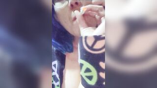 babe Smoker Spit Play Big Titted Pop out on Live Stream