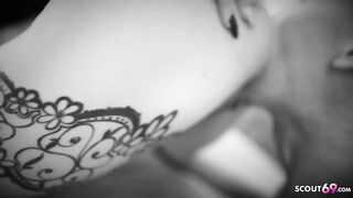 German Gangster 18 Yo Bonny and Clyde Porn Parody Black White