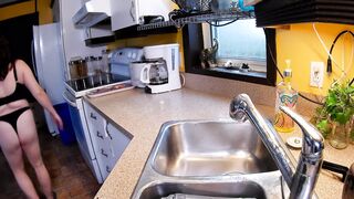 Beauty Washing Dishes