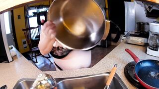 Beauty Washing Dishes