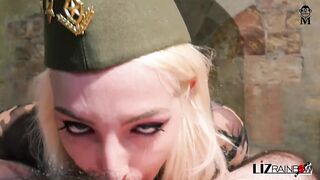 Findom Military bimbos uses and Tortures her Prisoner’s Cock