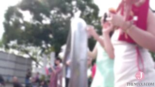 Beauty Japanese companion girls moan uncontrollably while getting their pink