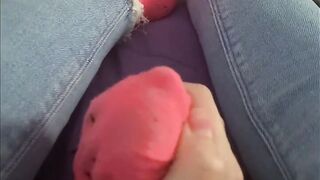 Amateur Sock Job Toes Job with Cum inside Socks and
