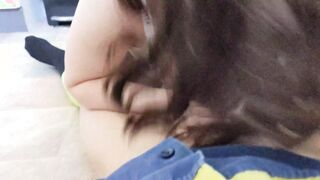 Dark Hair cougar offer the PLUMBER a BLOW JOB! (Amateur)