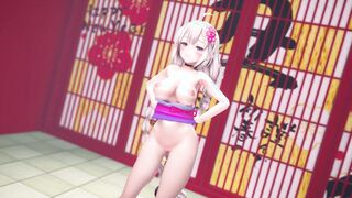mmd r18 Akari's boobies blew Mosako 3d animated