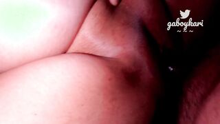 Hispanic cougar fingering herself and ends with cumshot (Mutual Masturbation)