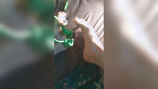 Toe dexterity, see huge, graceful foot pick up objects and tease soles