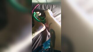 Toe dexterity, see huge, graceful foot pick up objects and tease soles