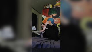 ferralyn gets naked and performance off melons and butt