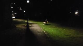 Woman caught mastrubating on park bench at night