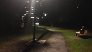 Woman caught mastrubating on park bench at night