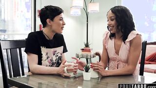 VIRGIN TABOO Scheming Dyke Convinces Heterosexual Friend Alexis Tae To