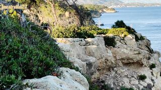 Goddess met on the beach and strong creampie into outside