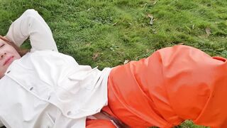 Sex and squirt on wifey's rainwear