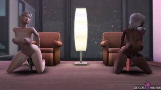 2 Girls Accompany Each Other While Masturbating - Sensual hot Animations