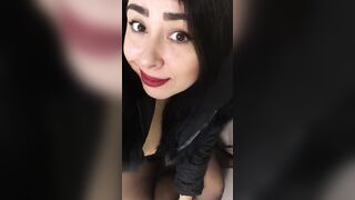 Fur bondage!sexy long jugs blessed mom play herself into fur coat!