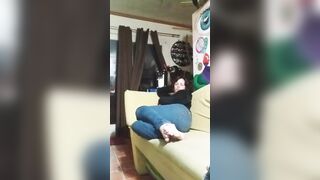 She catches you watching her toes and decides to tease you