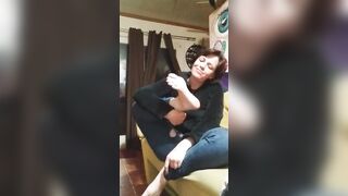 She catches you watching her toes and decides to tease you