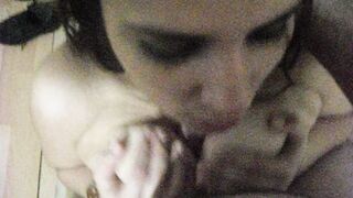 After a fellatio and titjob, I take his rich cummed, lusty, me trago la leche, que rica corrida, cum