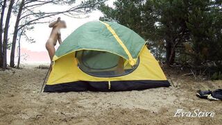 How to set up a tent on the beach nude. Clip tutorial.