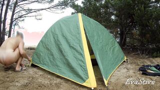 How to set up a tent on the beach nude. Clip tutorial.