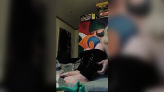 Hottie blonde Hispanic Strip and toe suck