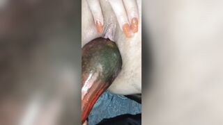 Huge sex toy play